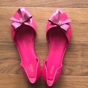 EUC Melissa flats magenta size 8